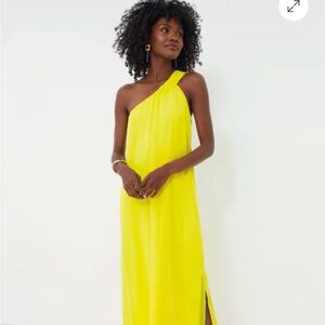 Tuckernuck Neon Yellow One-Shoulder Maxi Dress